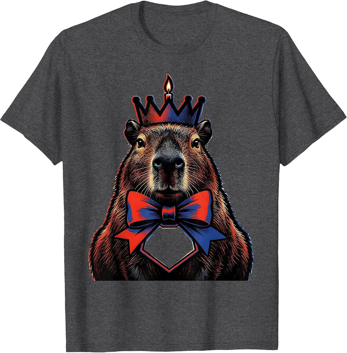 Men's Birthday Capybara Hybrid Meme Birthday Party Humor T-Shirt - Dark Heather Grey