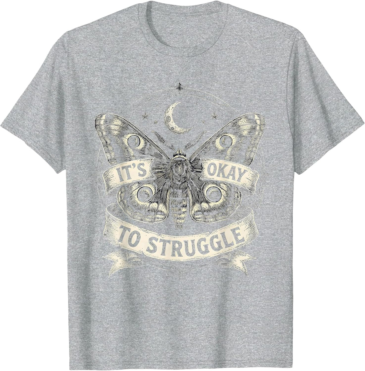 Men's It's Okay To Struggle Mental Health Matters Design T-Shirt - Heather Grey