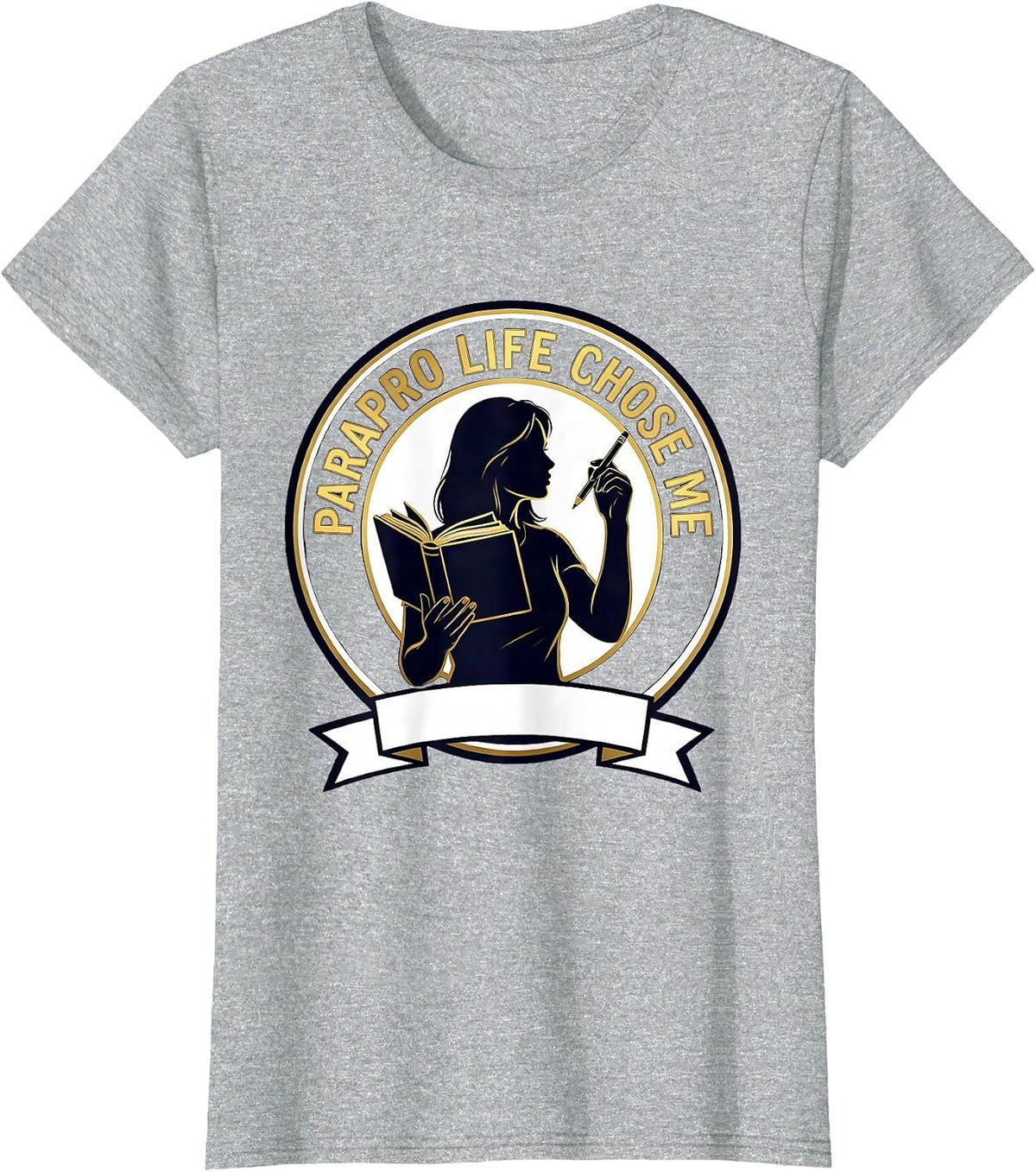 Women's Parapro Life Chose Me Paraprofessional Design T-Shirt - Heather Grey
