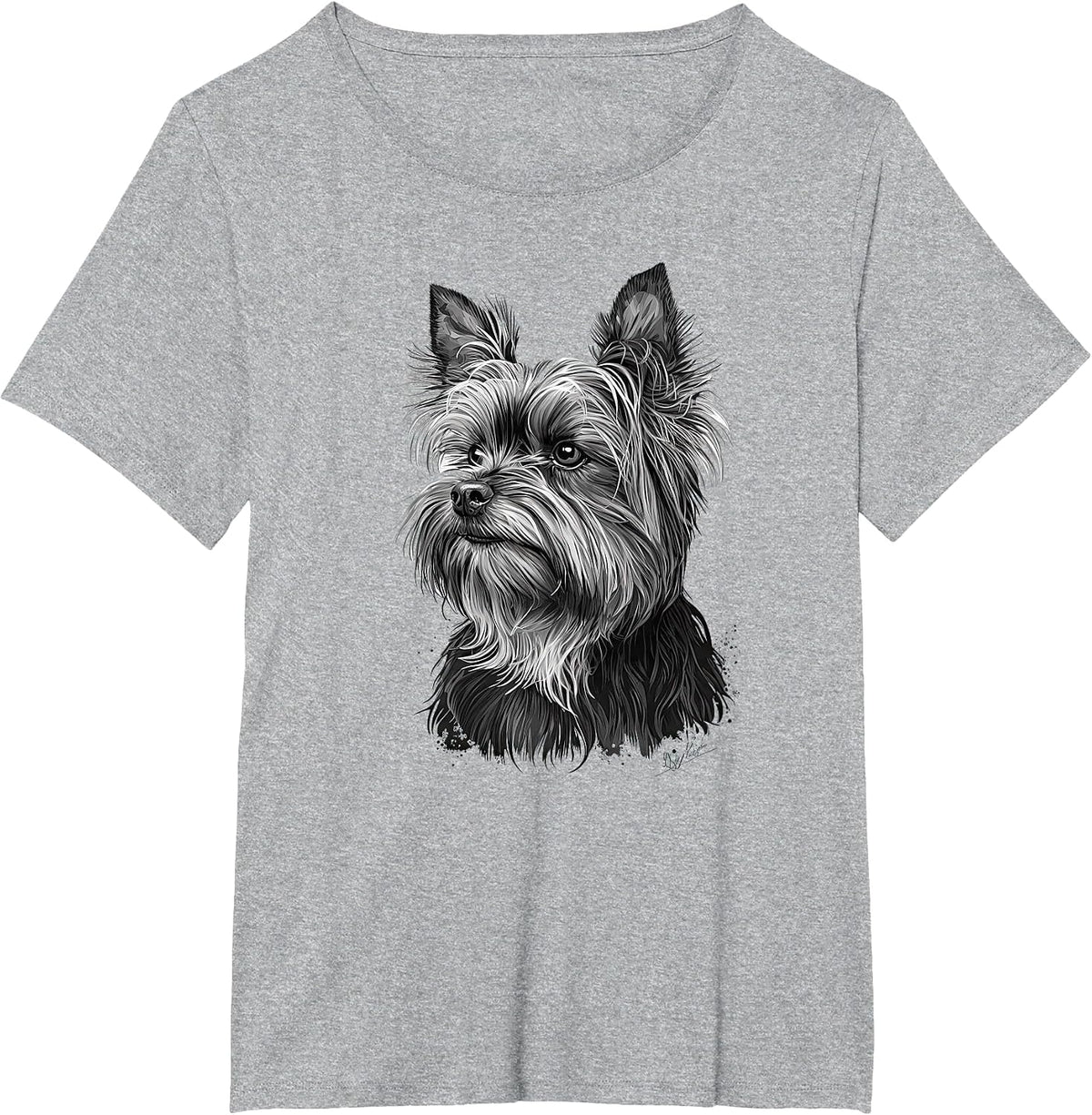 Funny Yorkshire Terrier Cute T-Shirt - Heather Grey