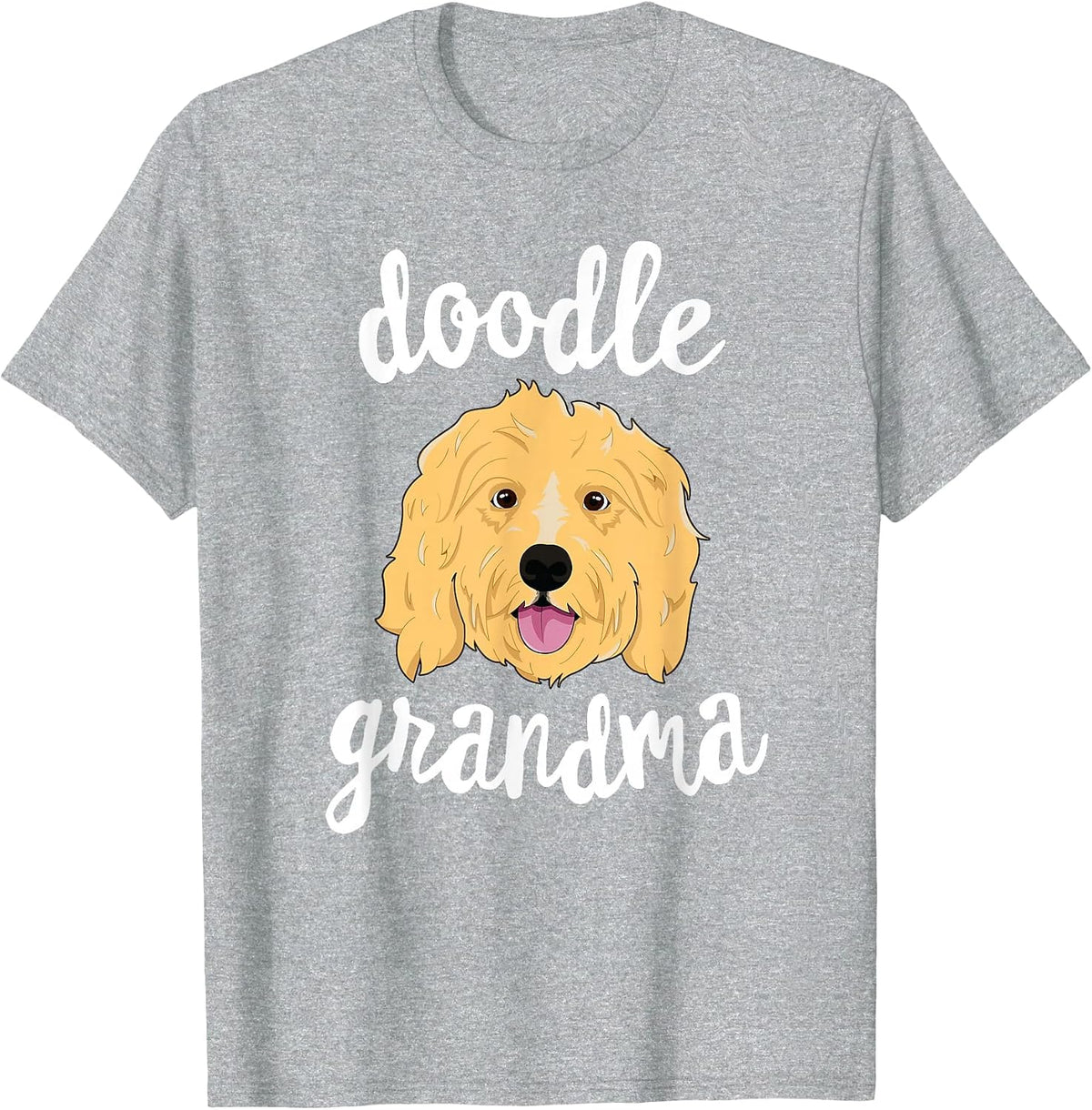 Golden Doodle Grandma Pawma Dog Grandparents Grand Maw T-Shirt - Heather Grey