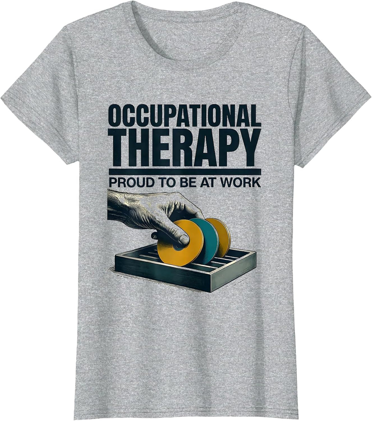 Occupational Therapy, Proud To Be At Work Midcentury Modern T-Shirt - Heather Grey