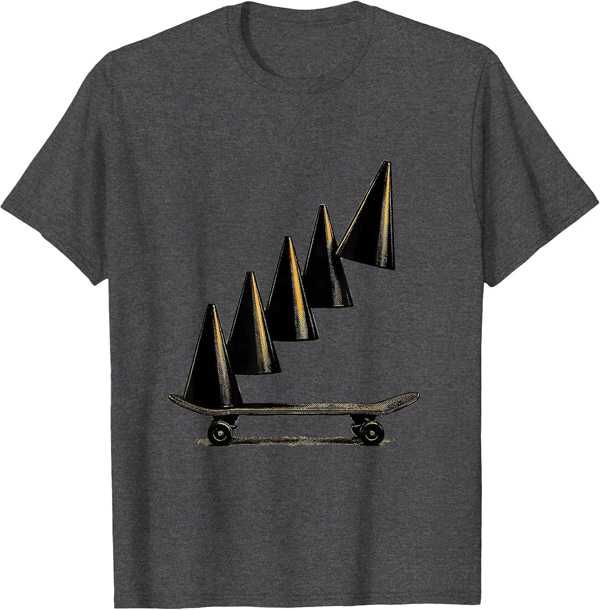 Men's Therapy Cone Occupational Therapy Humor OT Month T-Shirt - Dark Heather Grey