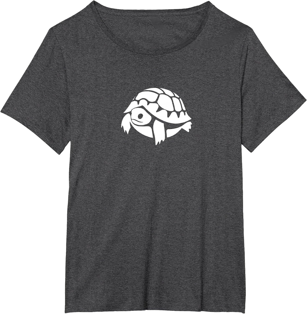 Cute Russian Tortoise, Stylized Design for Tortoise Lovers T-Shirt - Dark Heather Grey