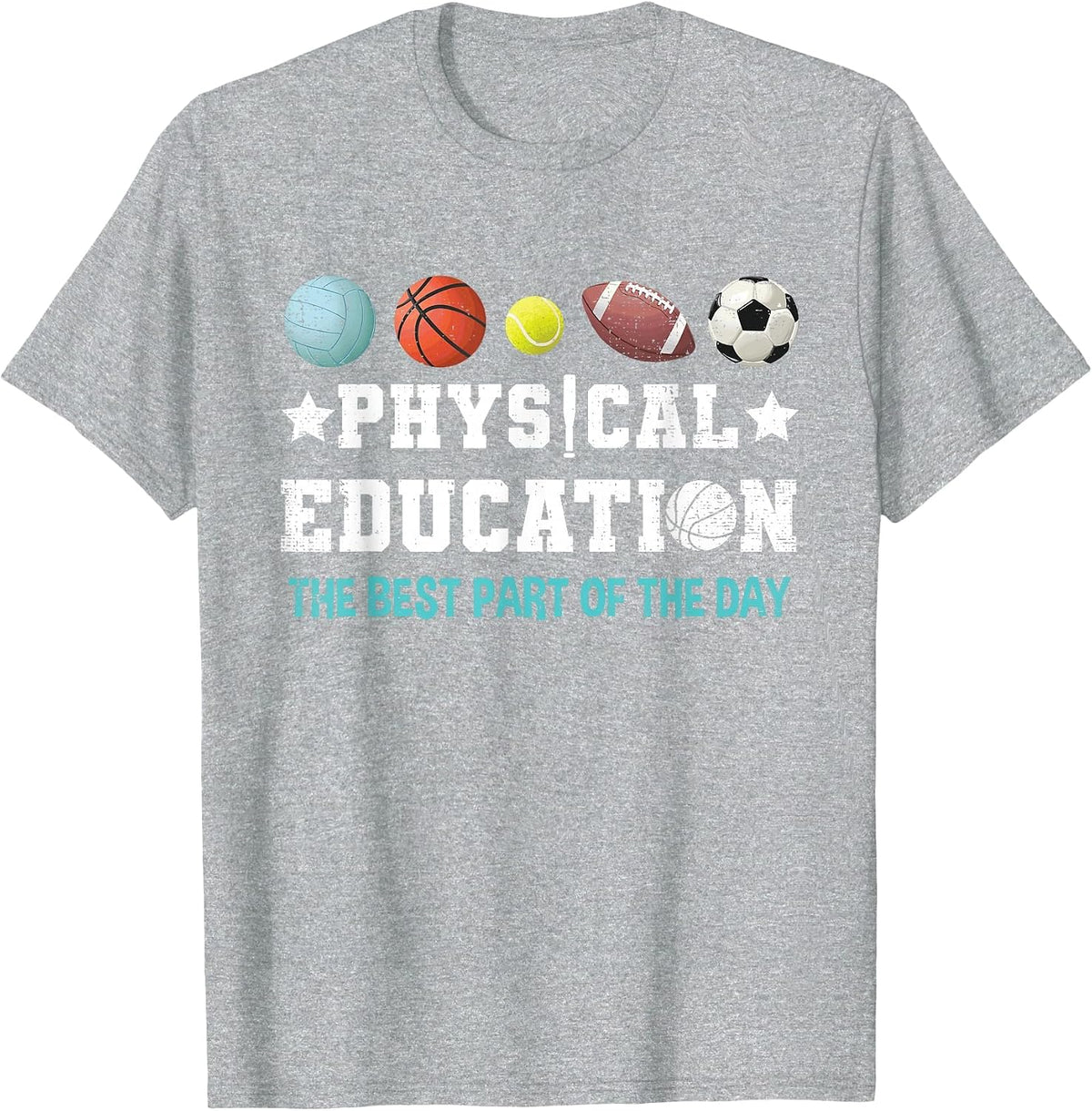 Physical Education PE Teacher Strong School P.E. Teacher T-Shirt - Heather Grey