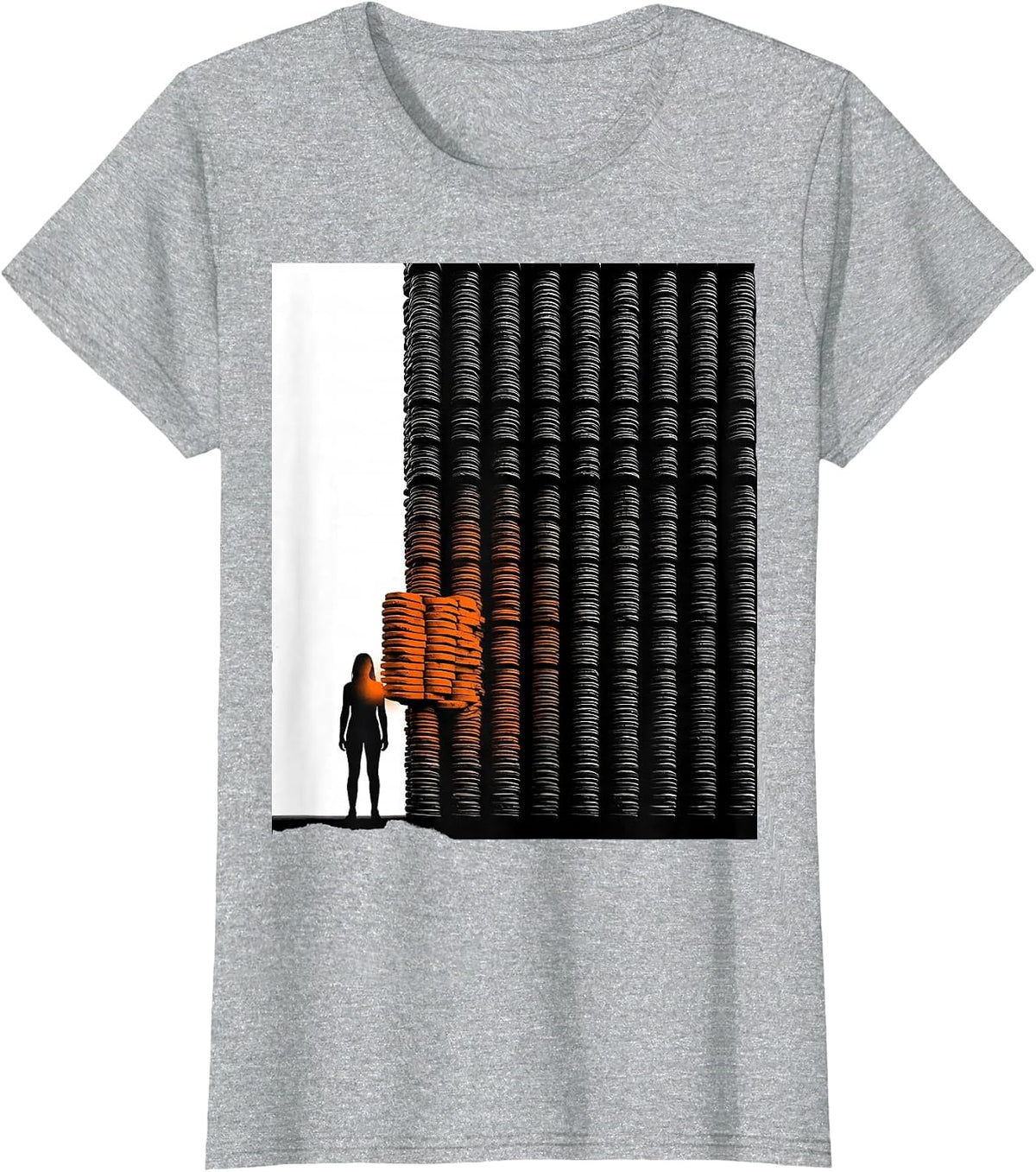 Calm Silhouette Brutalist Graphic Paraprofessional Humor T-Shirt - Heather Grey