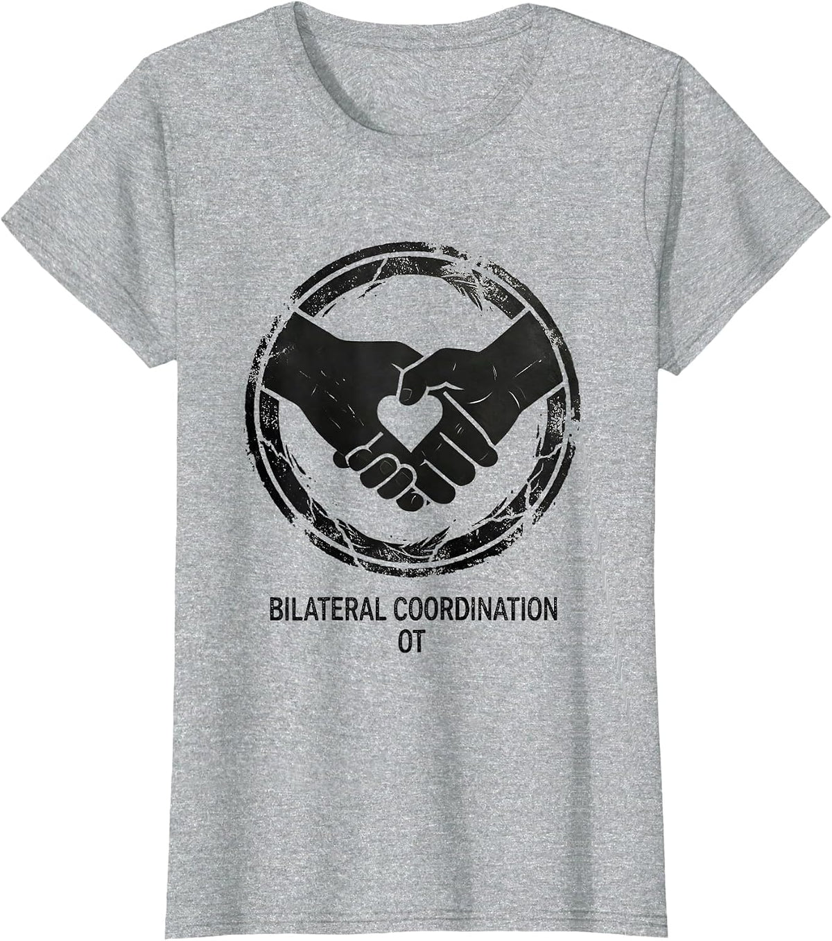 BILATERAL COORDINATION, OT Occupational Therapy Valentine T-Shirt - Heather Grey