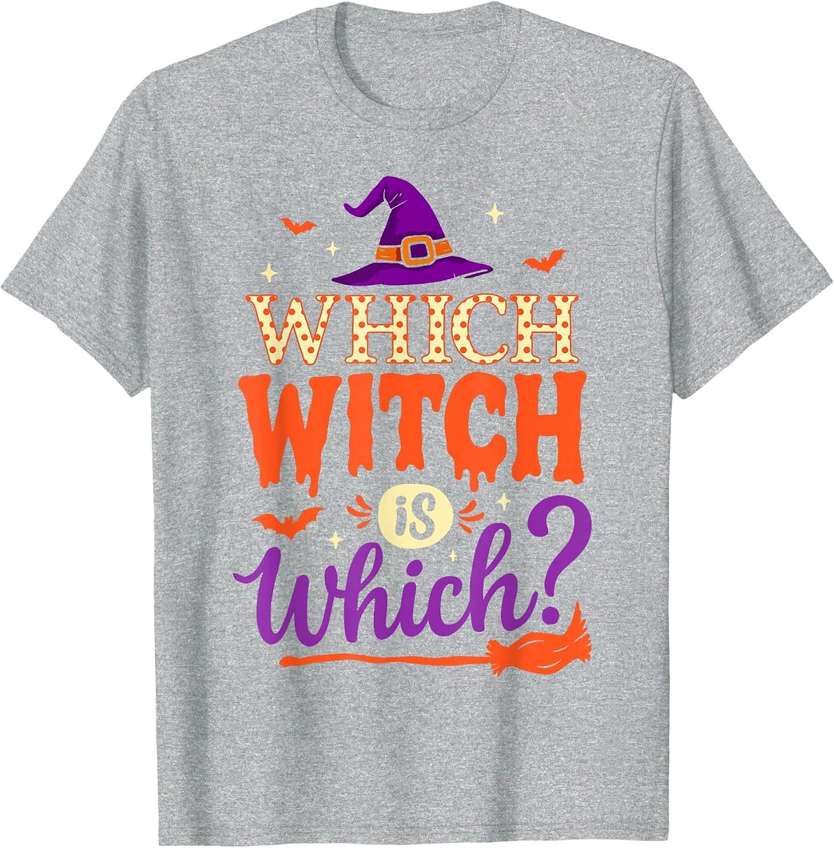 Which Witch is Which Halloween for Women Men English Teacher T-Shirt - Heather Grey