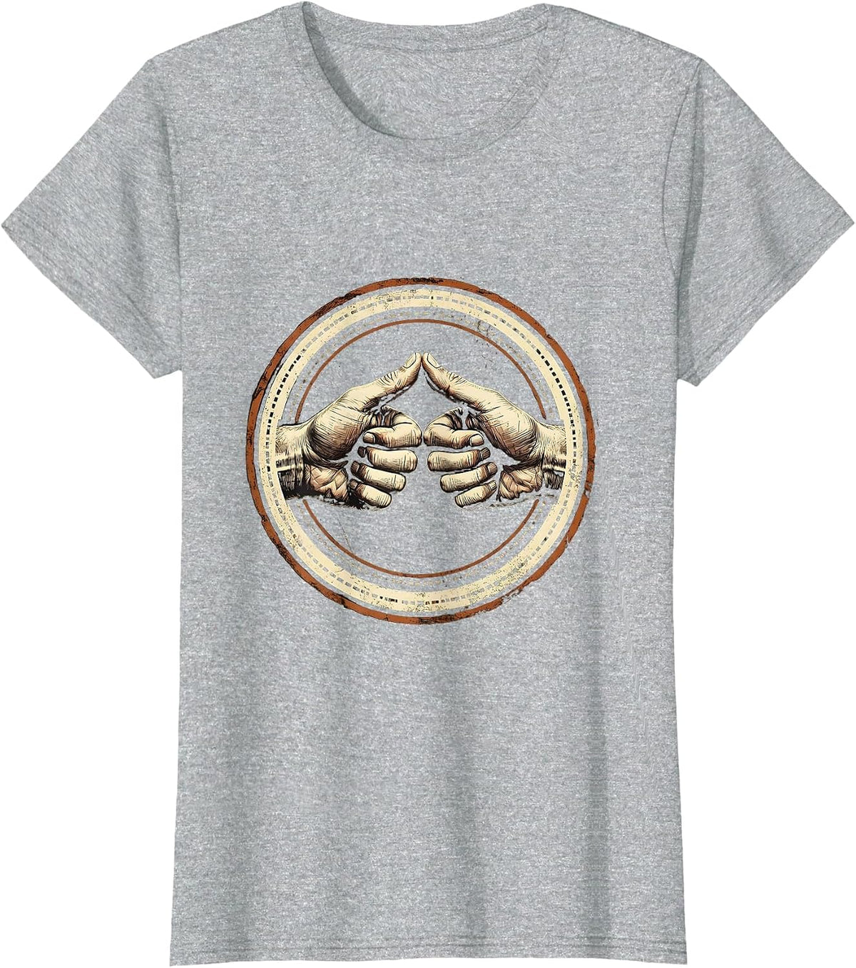 Women's Occupational Therapy Pinch Grip Exercise Illustration T-Shirt - Heather Grey