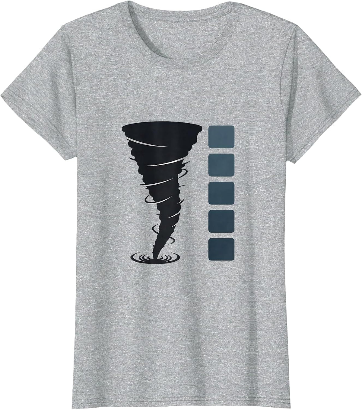 Tornado Funnel Minimalist Storm Chaser Meteorologist T-Shirt - Heather Grey