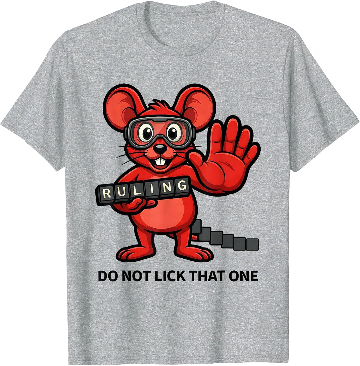 Men's Do Not Lick That One Funny Periodic Table Science Teacher T-Shirt - Heather Grey