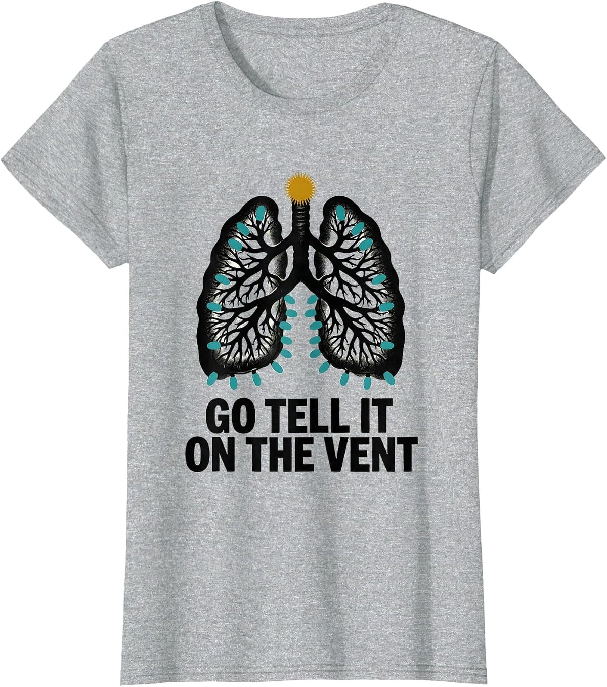 Women's Go Tell It On The Vent Midcentury Modern Respiratory T-Shirt - Heather Grey