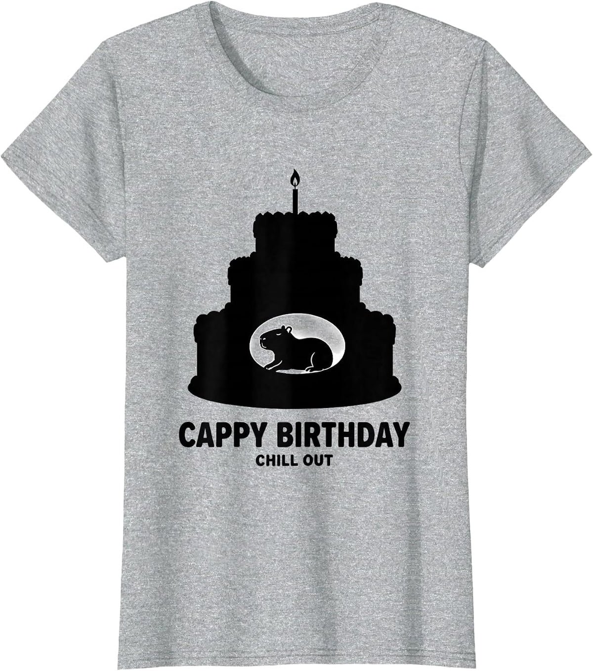 Cappy Birthday Chill Out Cute Capybara Birthday Gift T-Shirt - Heather Grey