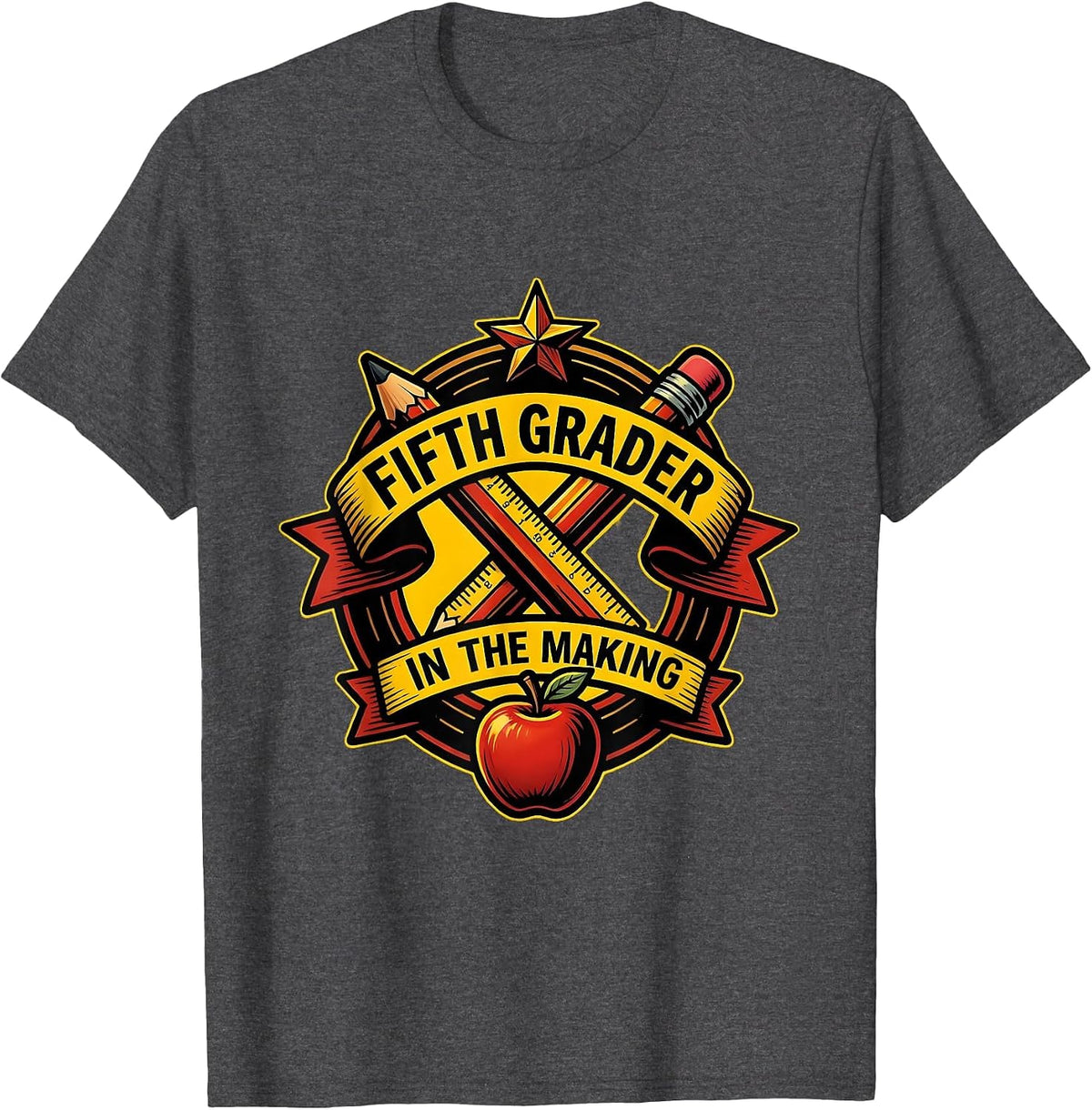 Fifth Grader In The Making 5th Grade Design T-Shirt - Dark Heather Grey