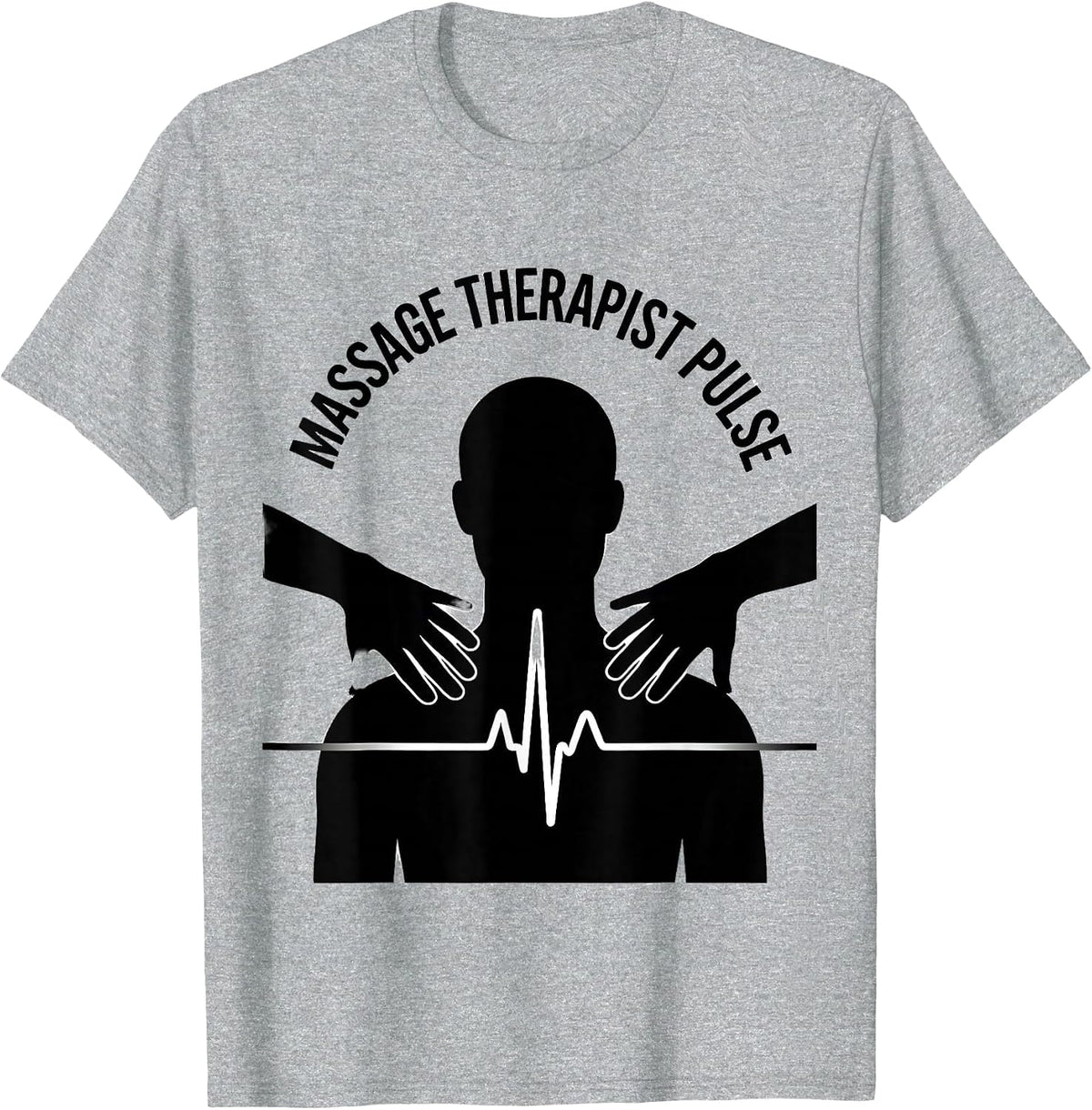 Men's Massage Therapist Pulse Occupational Pride EKG Pulse T-Shirt - Heather Grey