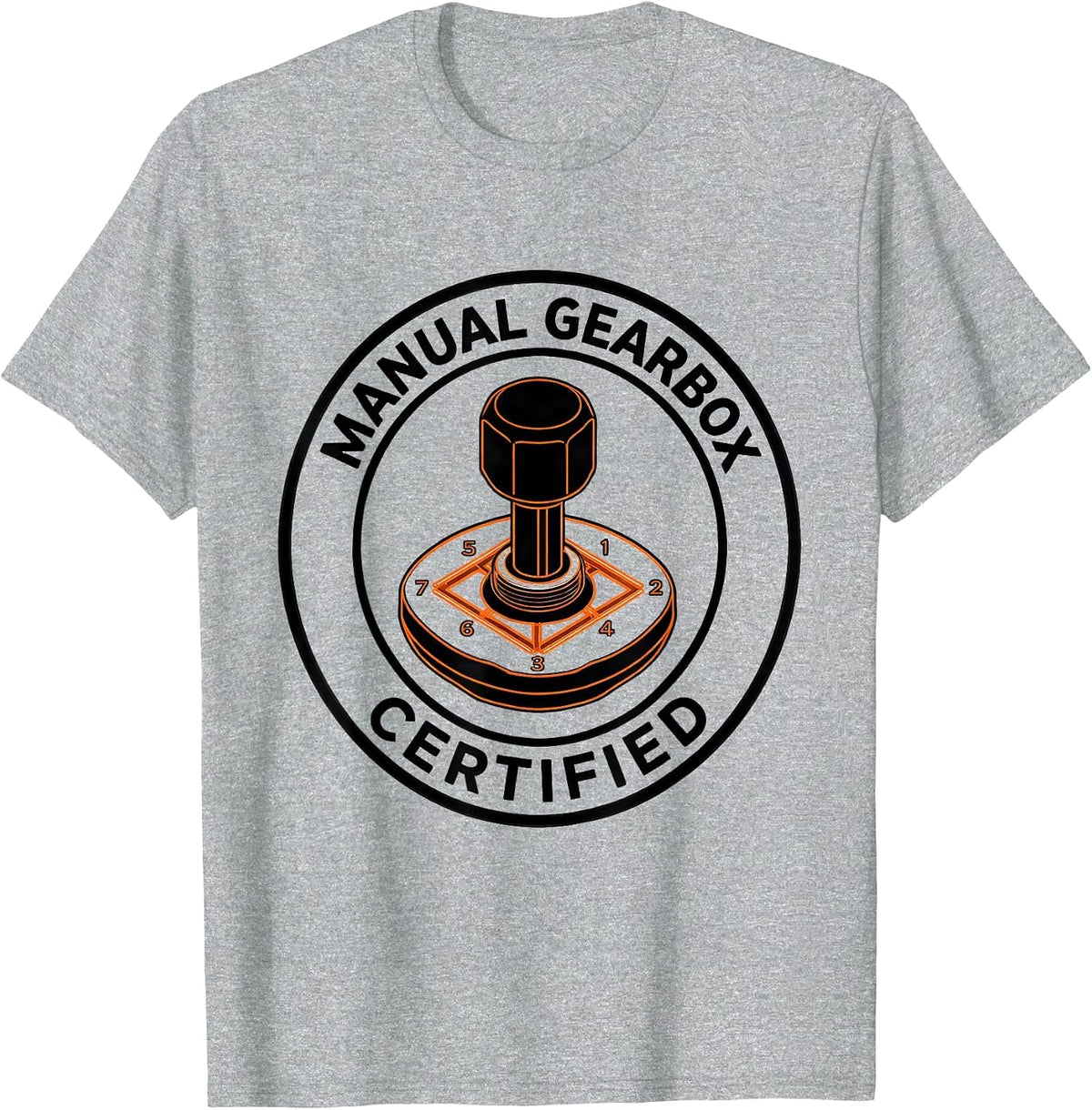 Men's Manual Gearbox Certified Car Guy Stick Shift Driver Gift T-Shirt - Heather Grey