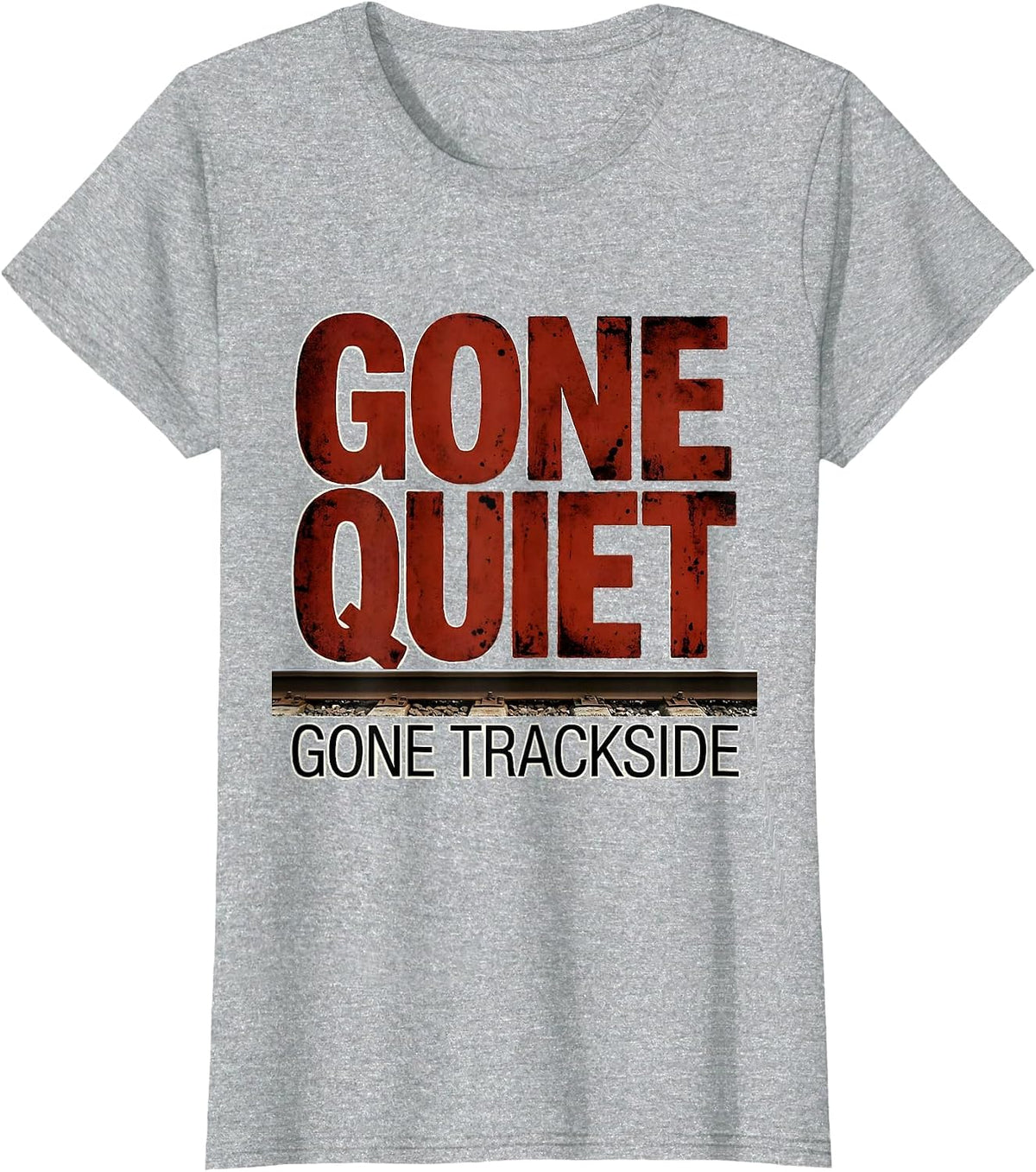Gone Quiet Gone Trackside Retro Big Boy 4014 Steam T-Shirt - Heather Grey