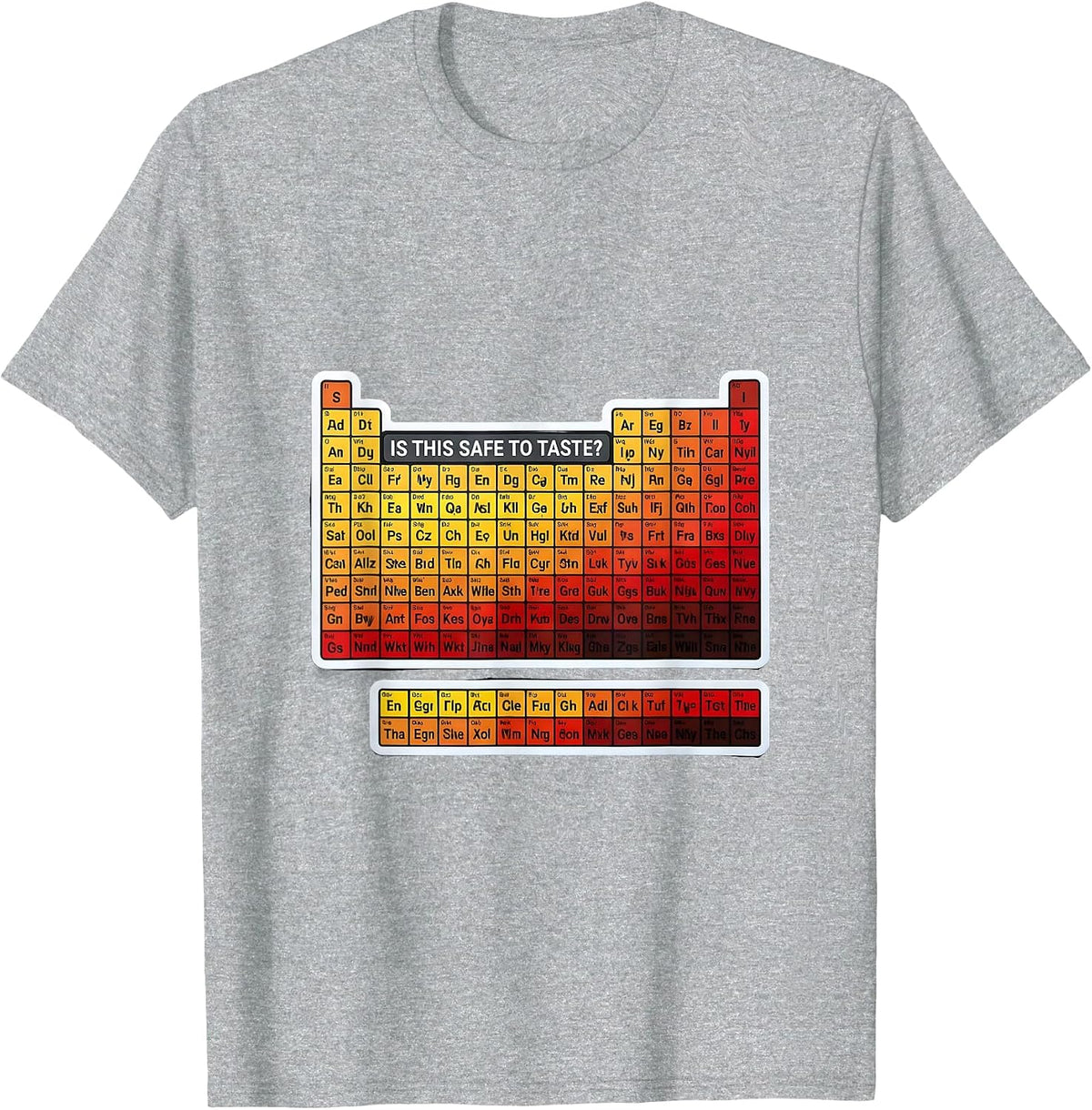 Men's Is This Safe To Taste Funny Periodic Table Science Teacher T-Shirt - Heather Grey