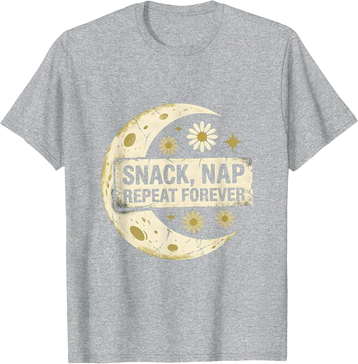 Men's Snack Nap Repeat Forever Preschool Teacher T-Shirt - Heather Grey