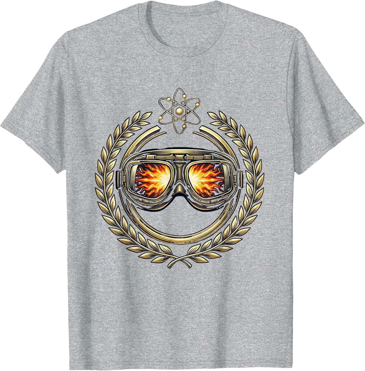 Men's Science Teacher Safety Goggles Explosion Graphic T-Shirt - Heather Grey