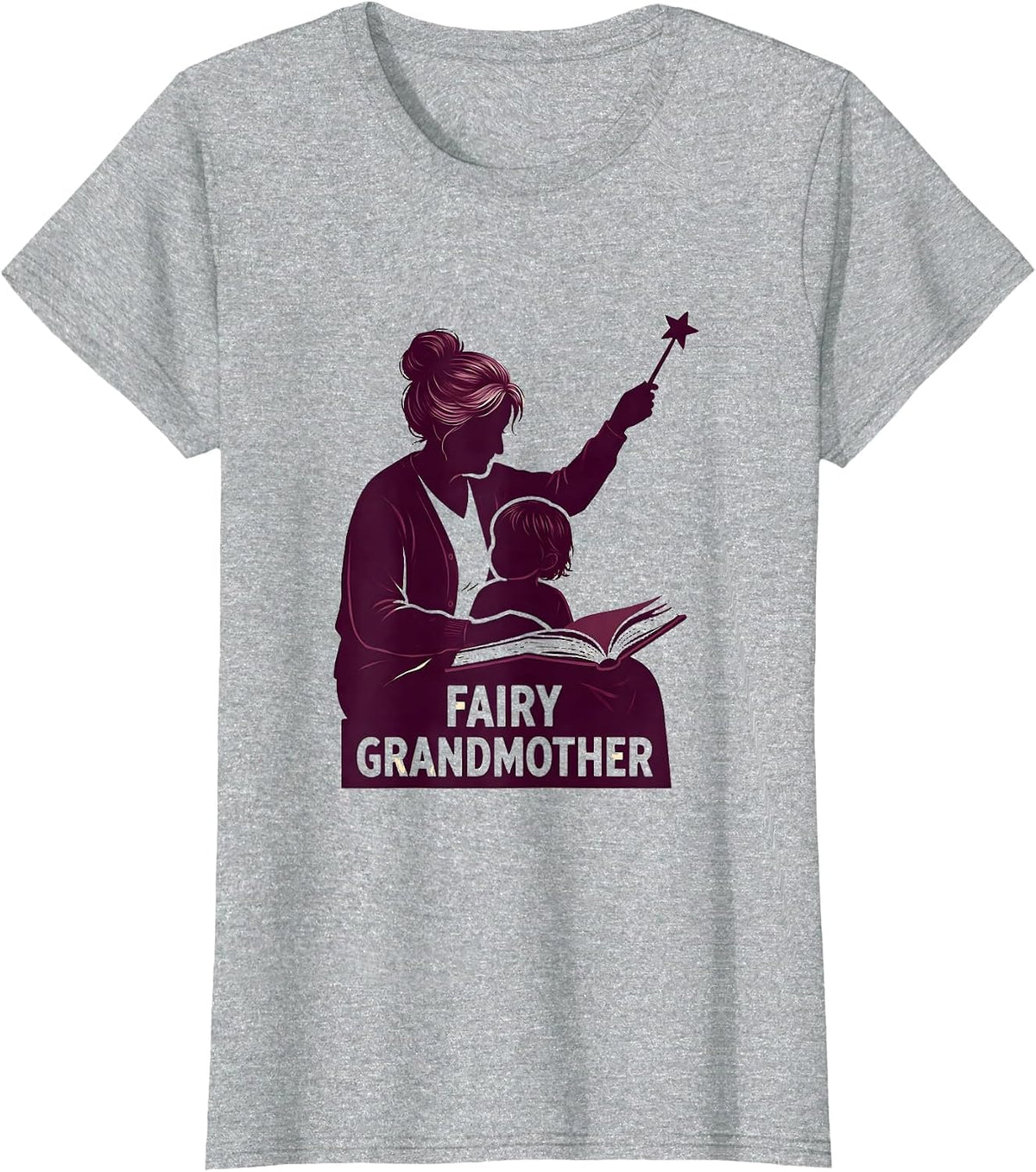 Fairy Grandmother Funny Grandma Godmother Gift T-Shirt - Heather Grey