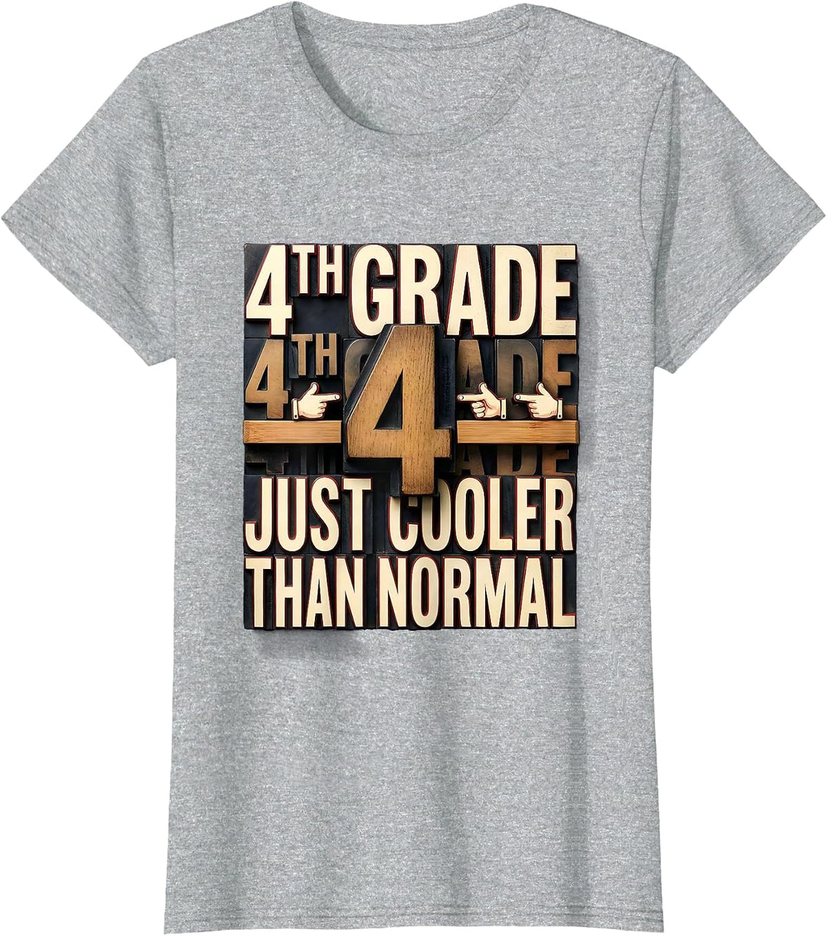 4th Grade Team Just Cooler Than Normal Teacher T-Shirt - Heather Grey