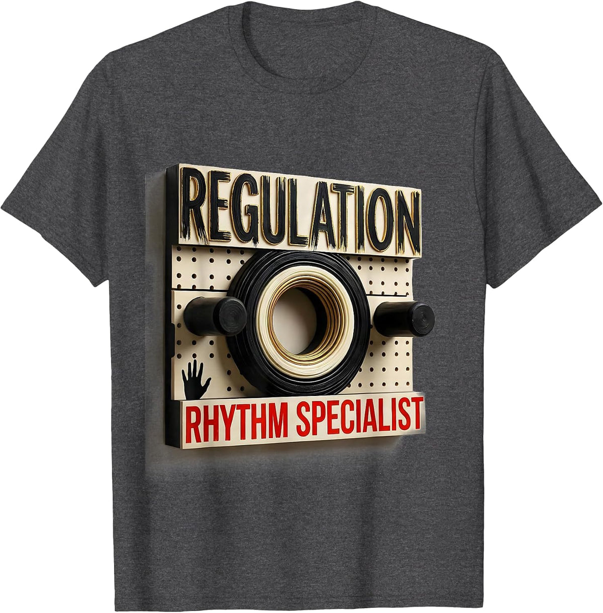 Men's Regulation Rhythm Specialist Occupational Therapy Sensory T-Shirt - Dark Heather Grey