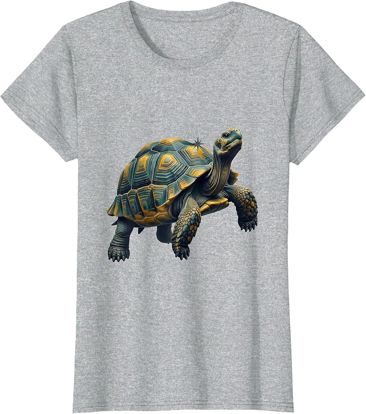Women's Tortoise Midcentury Modern Pet Lover Humor T-Shirt - Heather Grey