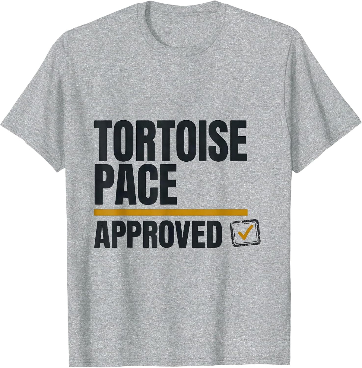 Men's Tortoise Pace Approved Funny Turtle Lover Novelty Humor T-Shirt - Heather Grey