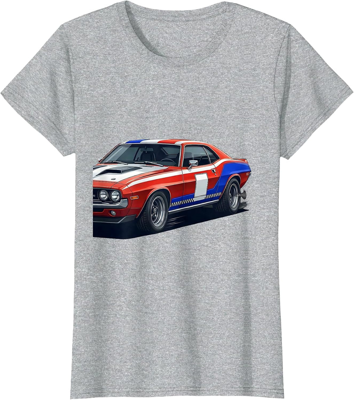 Women's I Go Blank For Old Muscle Racing Livery Classic Car T-Shirt - Heather Grey