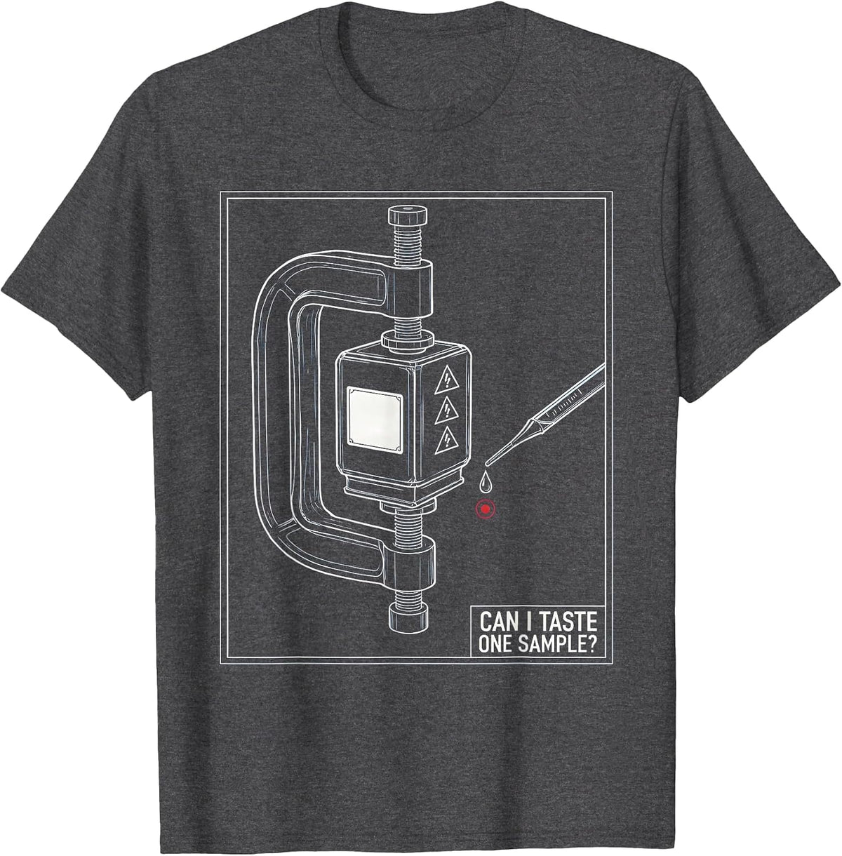Men's Can I Taste One Sample Funny Periodic Table Science Teacher T-Shirt - Dark Heather Grey