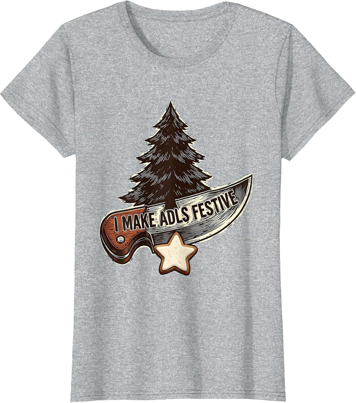 I Make ADLs Festive Occupational Therapist Christmas Holiday T-Shirt - Heather Grey