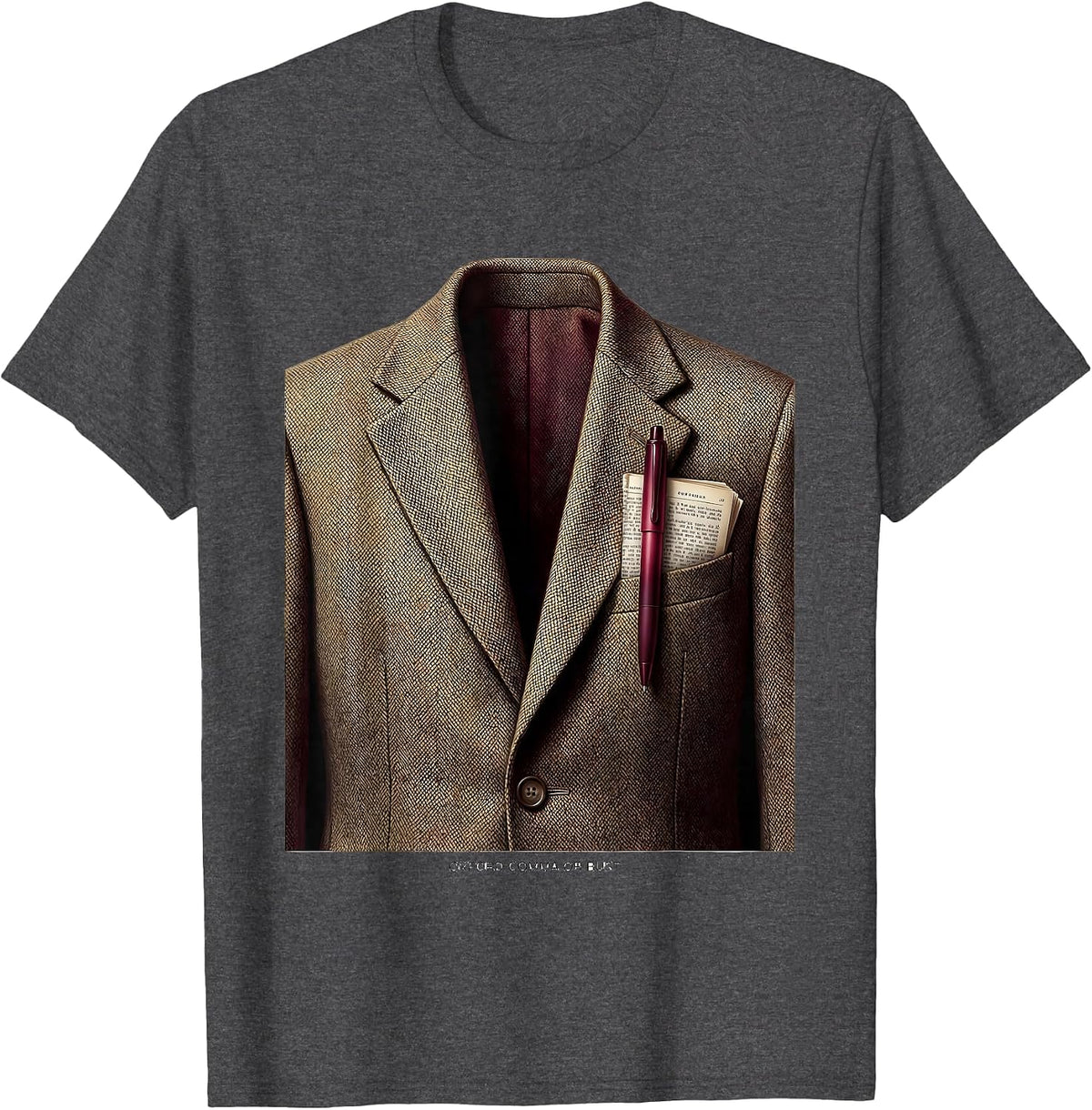 Oxford Comma Or Bust English Teacher Design T-Shirt - Dark Heather Grey