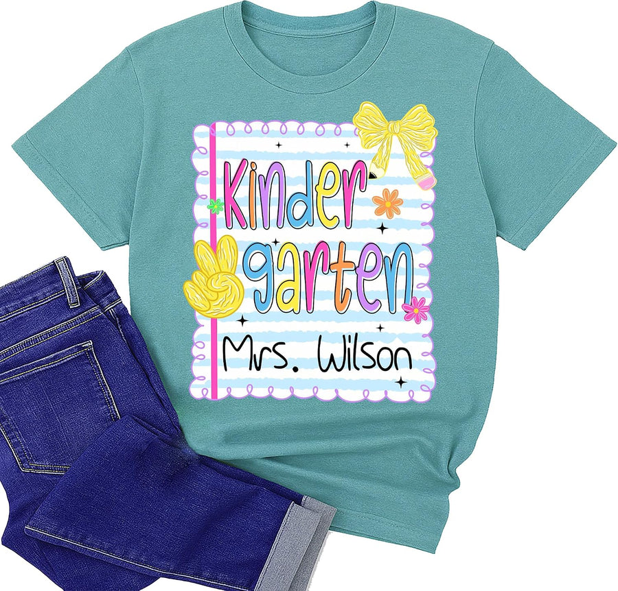 Teacher Shirts for Women, First Day of School T-Shirt, Cute Teaching Outfit, Gift for Educators and Coworkers - Style 2