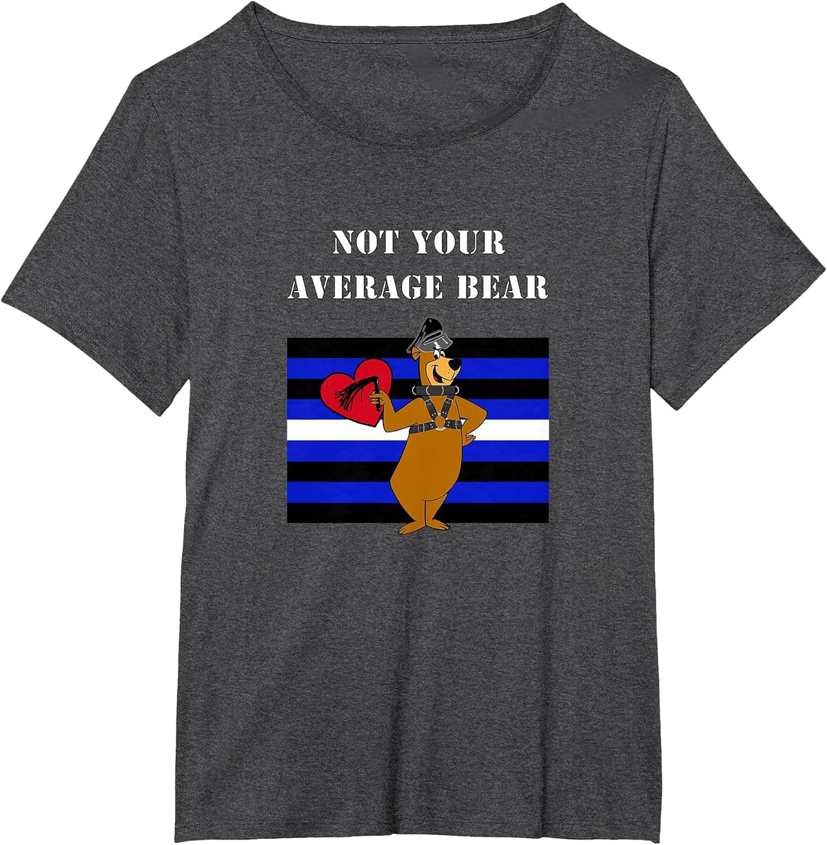 Not Your Average Bear - Leather Pride - Gay Pride T-Shirt - Dark Heather Grey