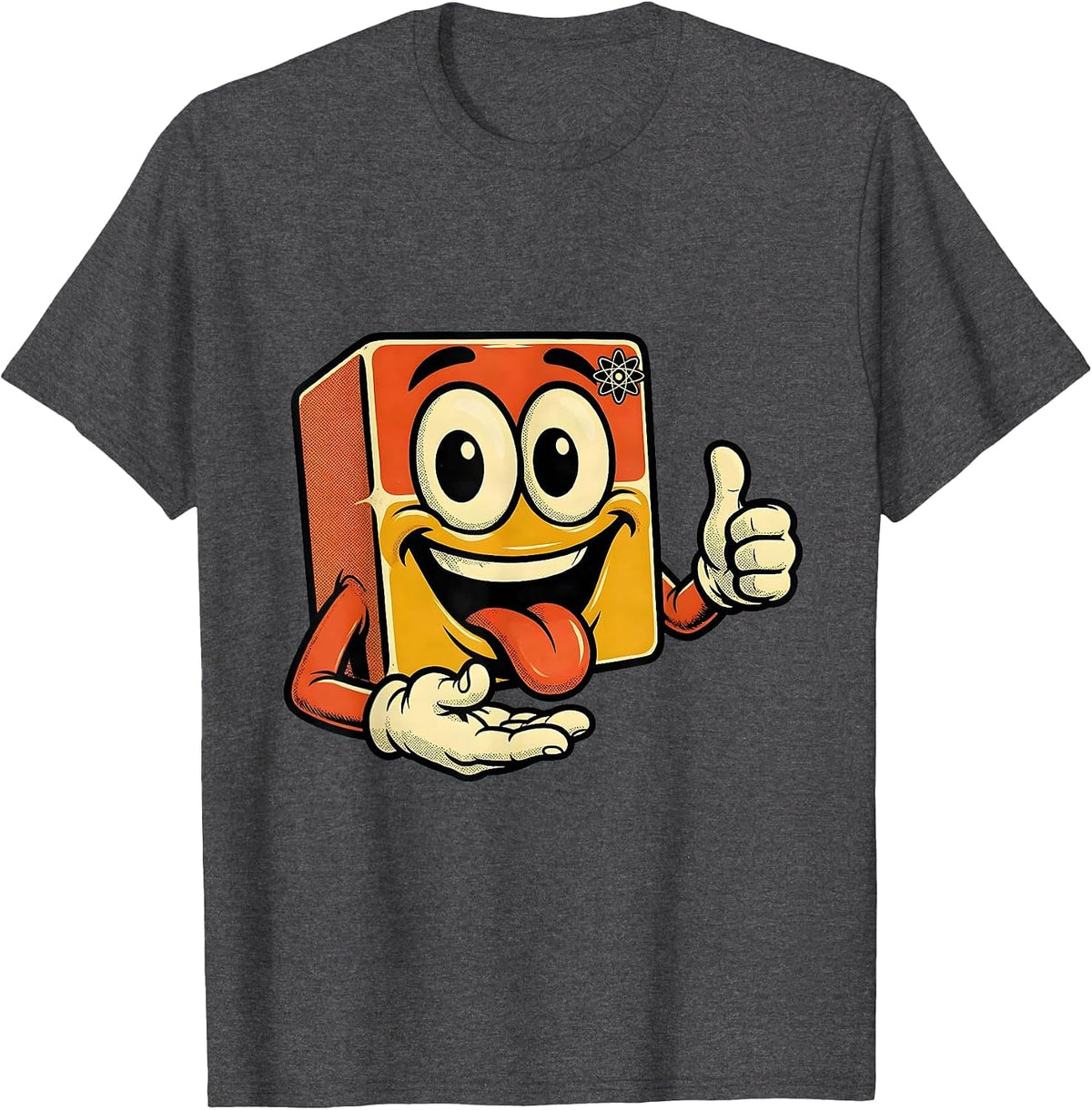 Men's Curious Kid at the Periodic Table Graphic T-Shirt - Dark Heather Grey