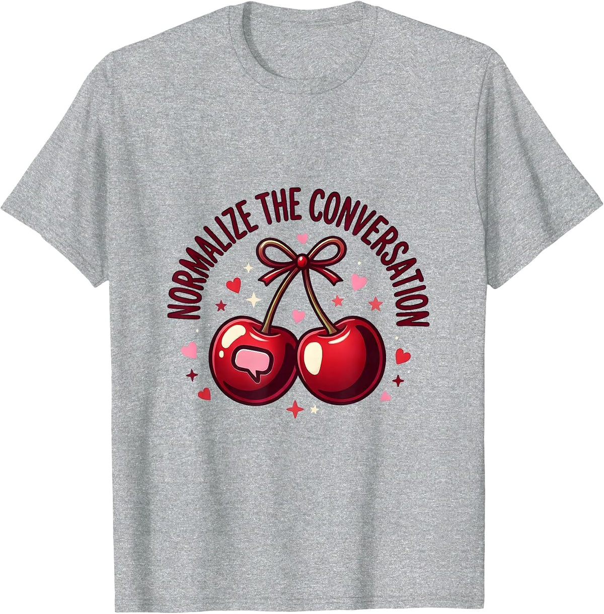 Men's Normalize The Conversation Mental Health Matters T-Shirt - Heather Grey