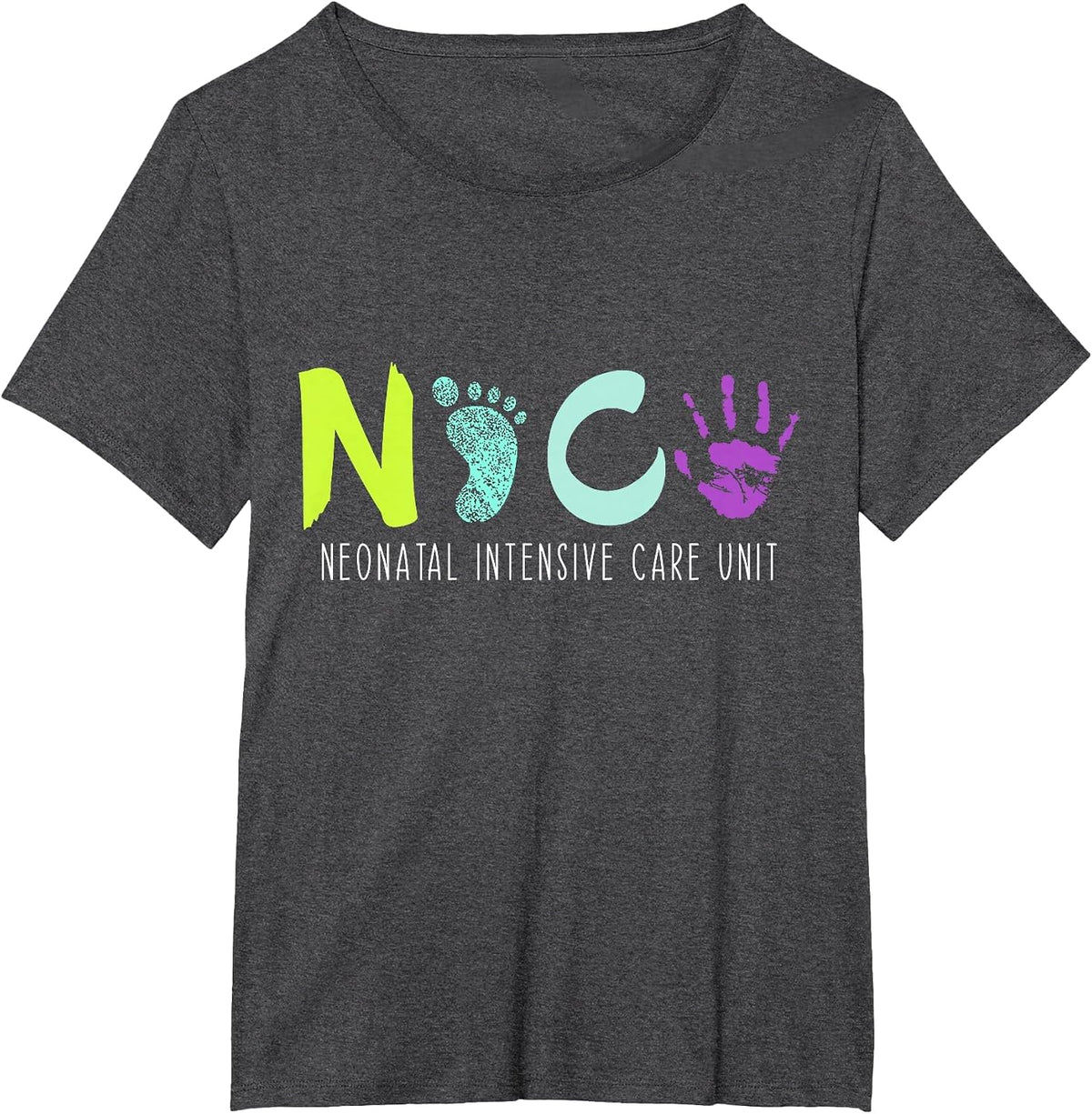 NICU Neonatal Intensive Care Unit NICU Nurse Appreciation T-Shirt - Dark Heather Grey