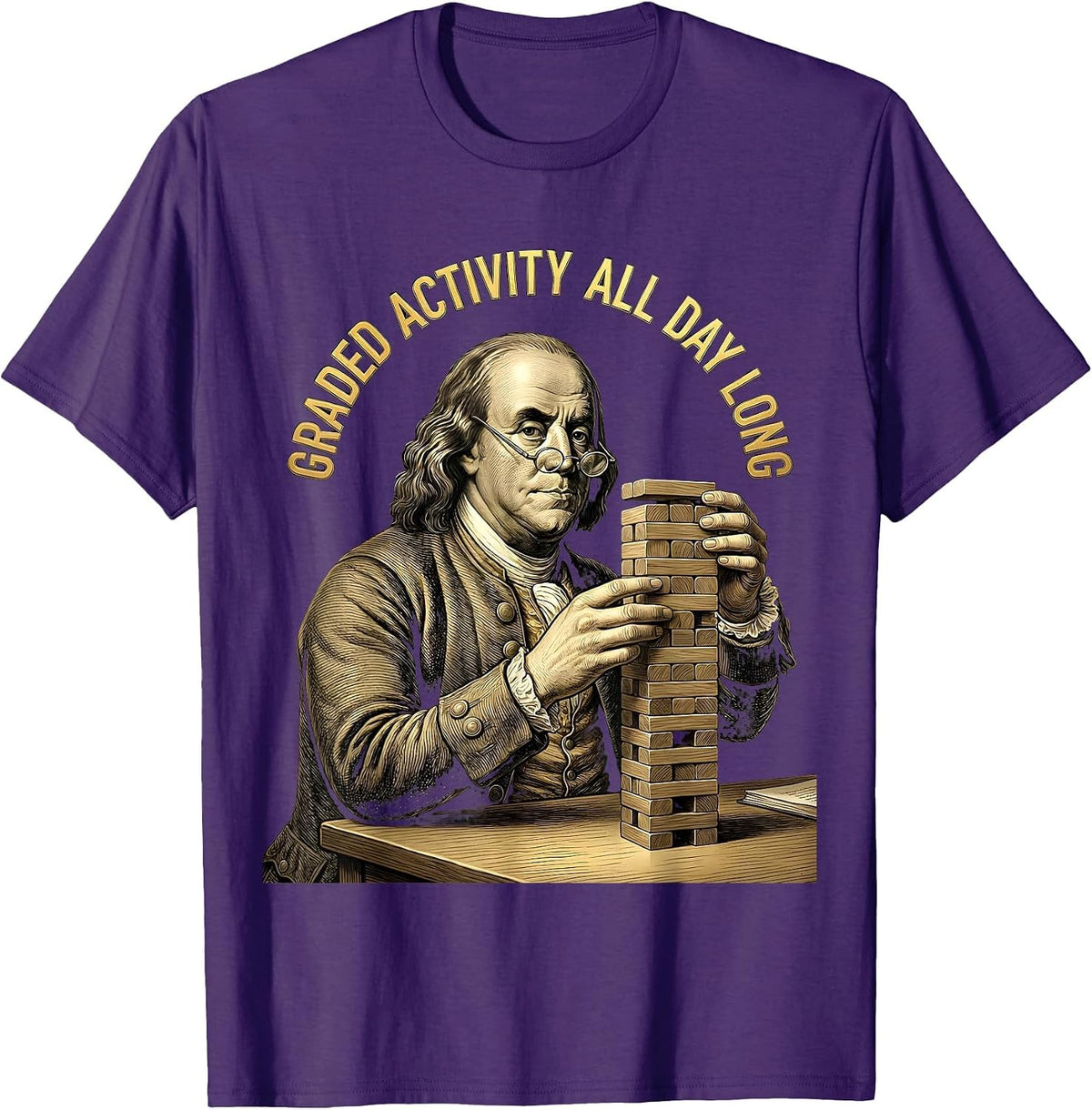 Men's Graded Activity All Day Long Occupational Therapy T-Shirt - Purple
