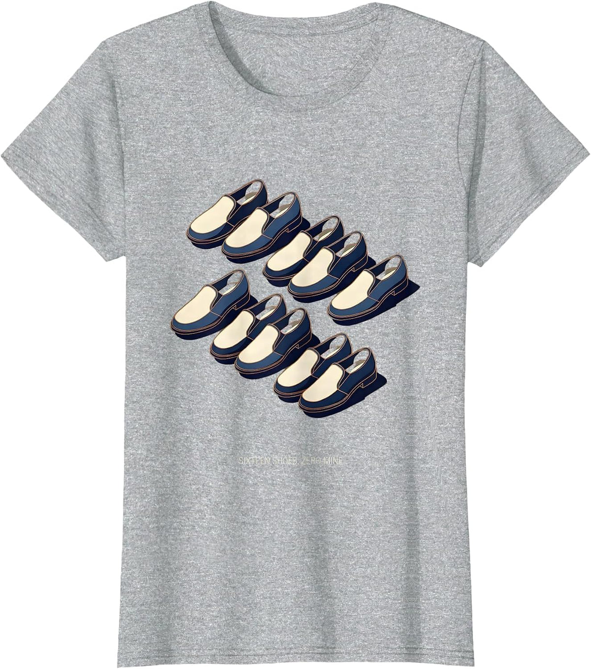 Women's Sixteen Shoes Zero Mine Funny Daycare Provider Childcare T-Shirt - Heather Grey