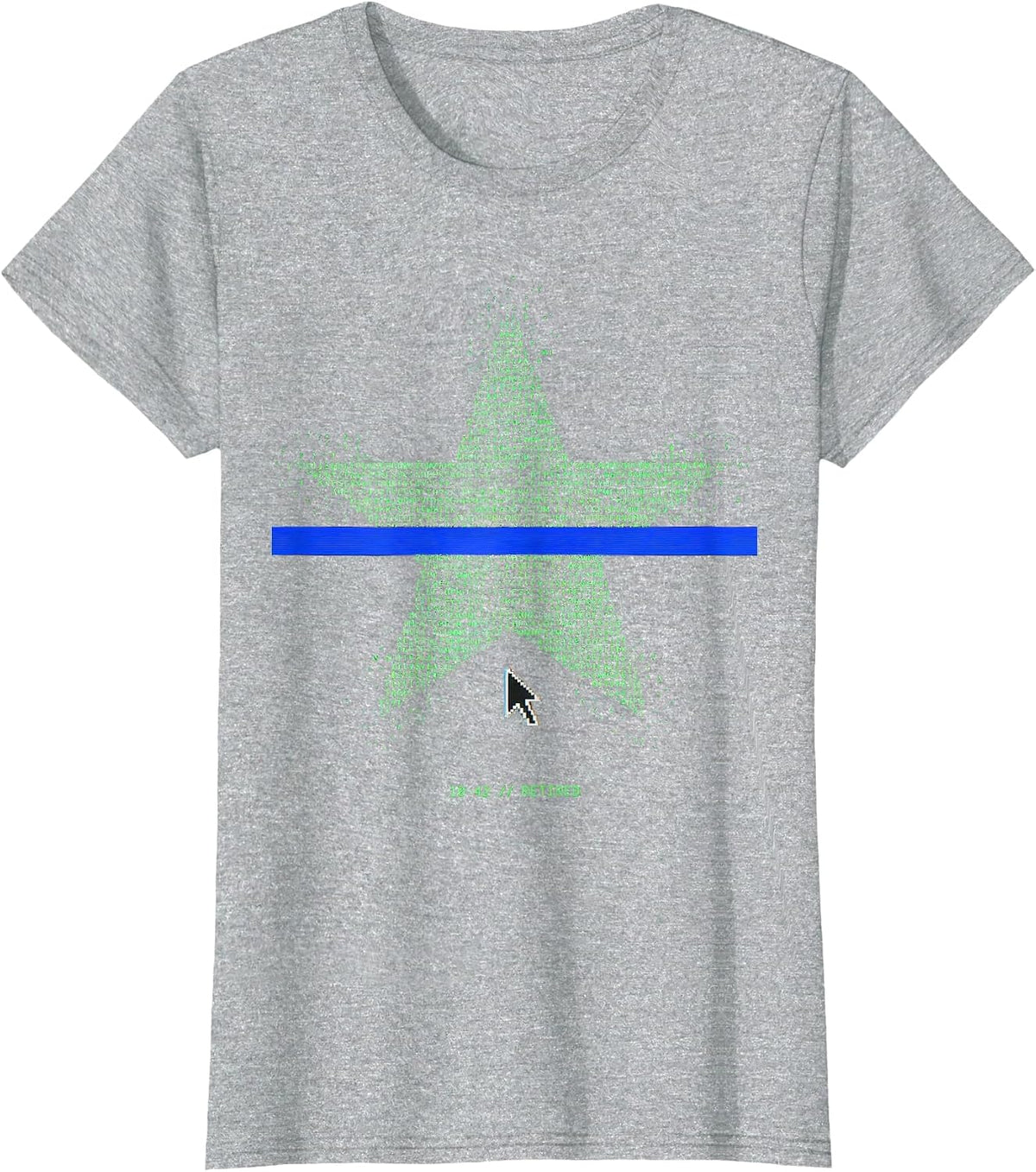10-42 RETIRED Thin Blue Line Police Support Retired Officer T-Shirt - Heather Grey