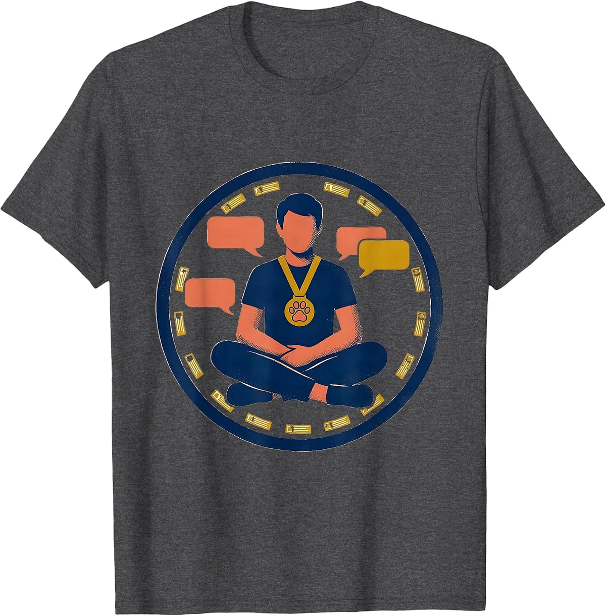 Sealed Emotional Support Human Mental Health Counselor Gift T-Shirt - Dark Heather Grey