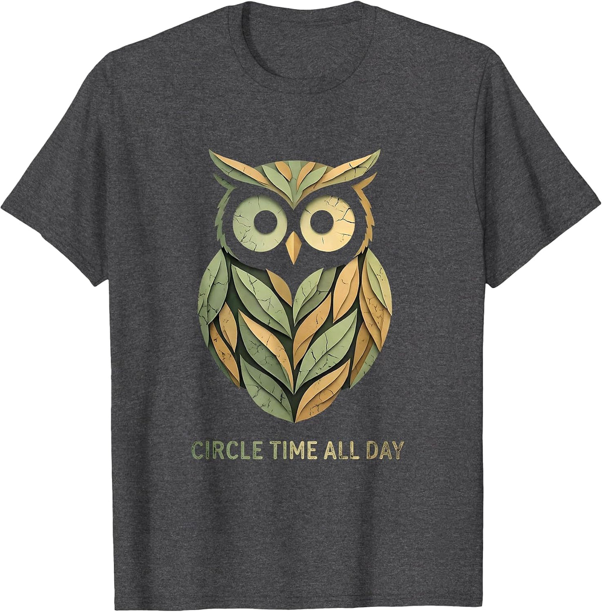 Circle Time All Day Preschool Teacher Design T-Shirt - Dark Heather Grey