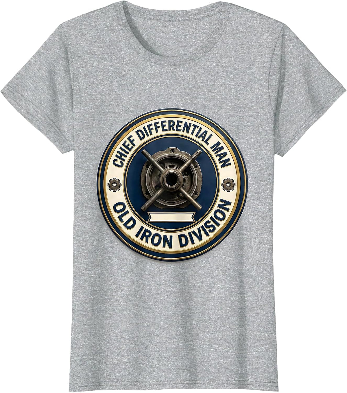 Chief Differential Man, Old Iron Division Classic Car T-Shirt - Heather Grey