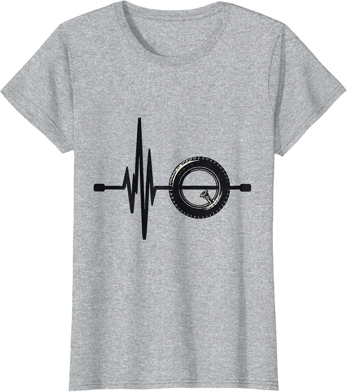 Pulse Trace Car Guy Auto Mechanic Racing Enthusiast T-Shirt - Heather Grey