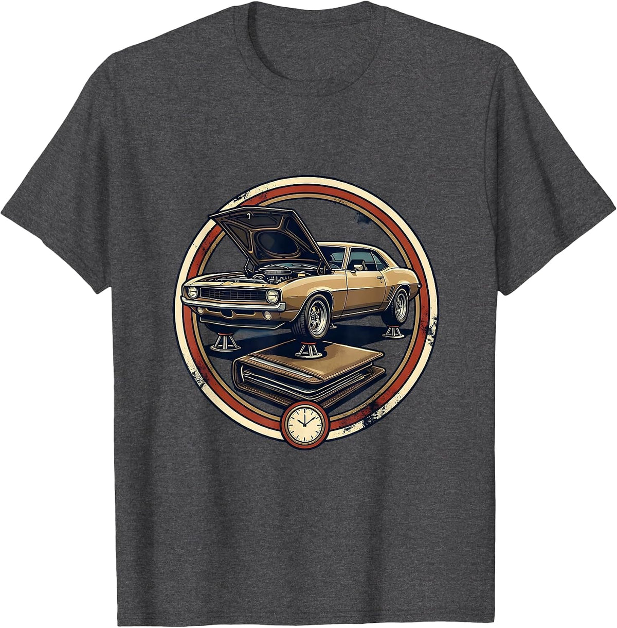 Men's Sealed Classic Coupe Garage Humor Car Enthusiast T-Shirt - Dark Heather Grey