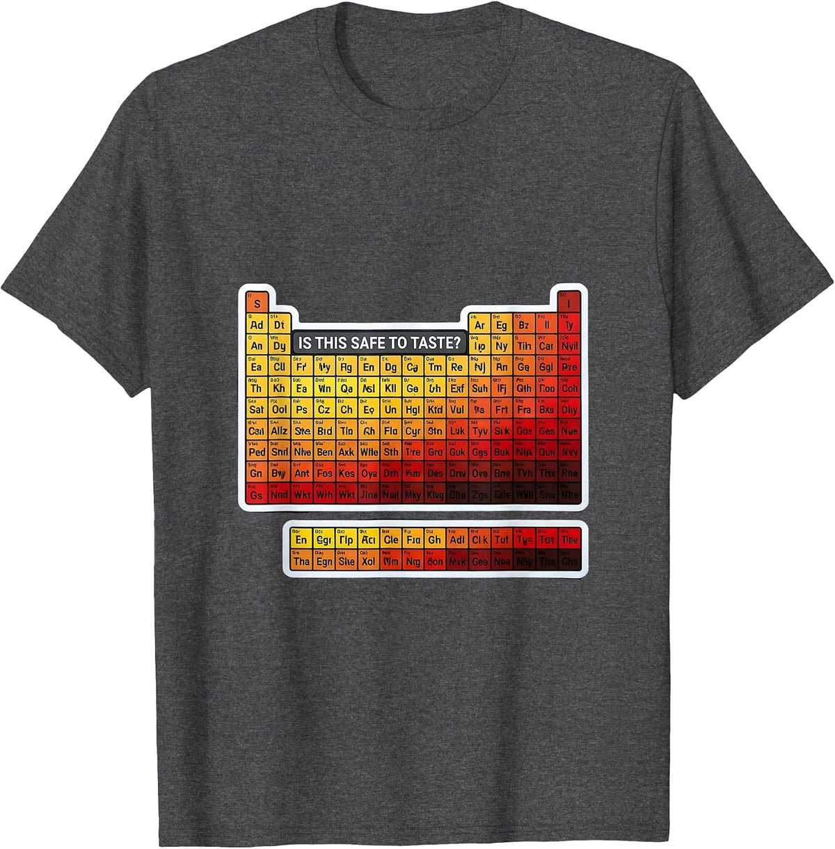 Men's Is This Safe To Taste Funny Periodic Table Science Teacher T-Shirt - Dark Heather Grey
