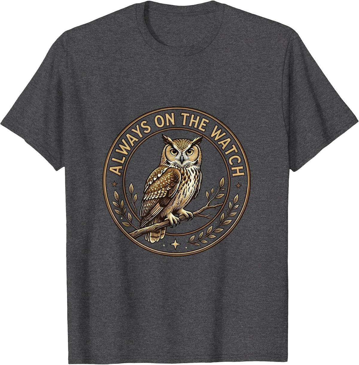 Always On The Watch Police Pride Design T-Shirt - Dark Heather Grey