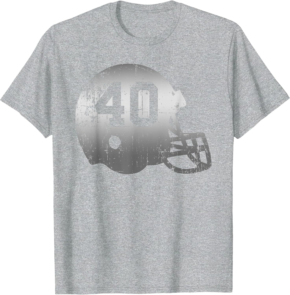 Vintage Football 40 Jersey Number T-Shirt - Heather Grey