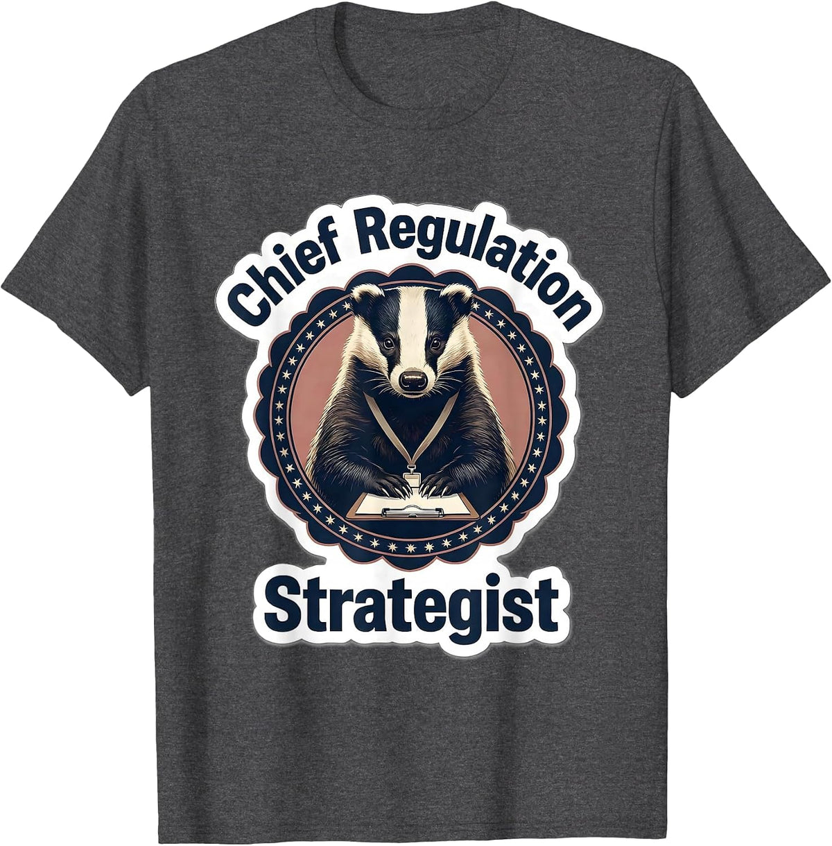 Chief Regulation Strategist Funny Mental Health Counselor T-Shirt - Dark Heather Grey